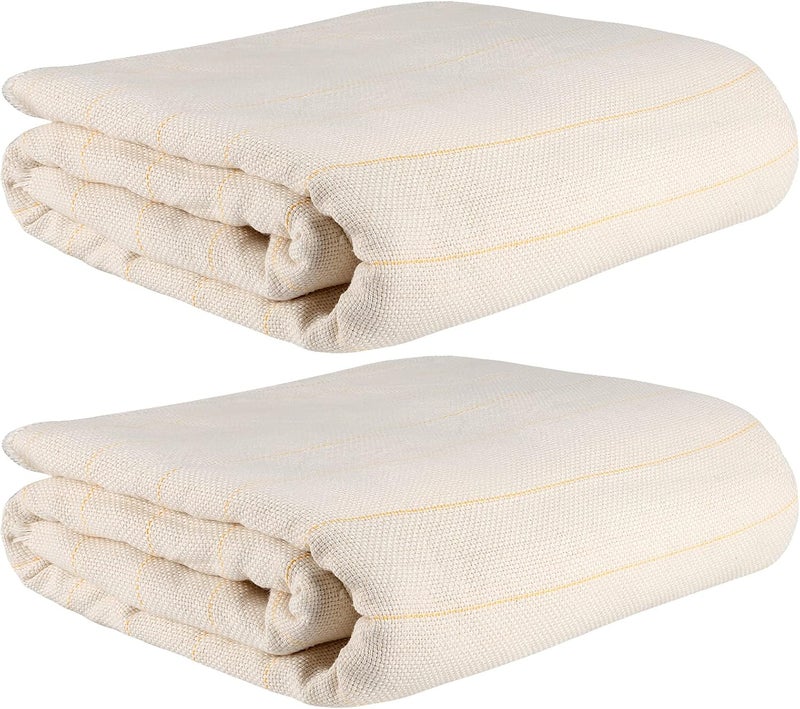 PINGEUI 2 Pieces 59 x 59 Inch Tufting Cloth with Marked Lines, Large Size Punch Needle Monk’s Cloth, Primary Rug Backing Fabric for Embroidery, Handmade, DIY Craft - Image 1